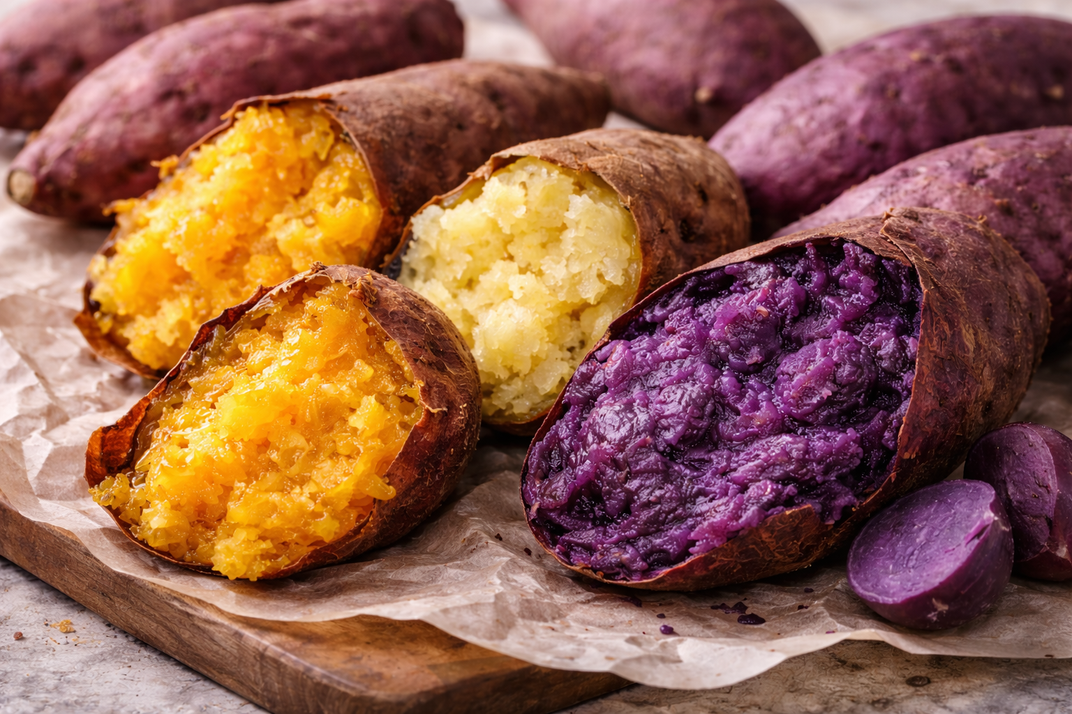 호박고구마, 밤고구마, 자색고구마