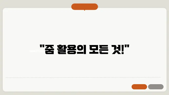 줌 사용법