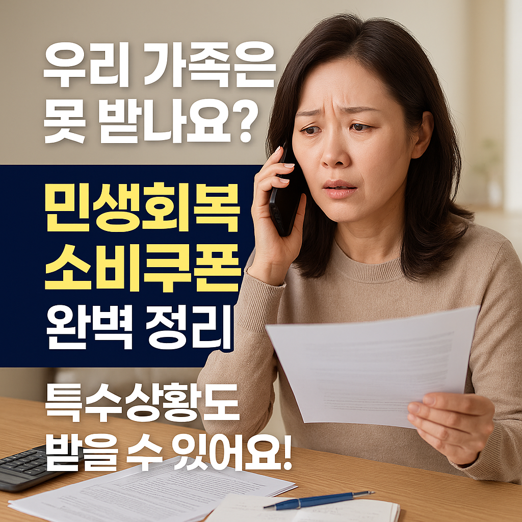 민생회복 소비쿠폰 완벽 정리 (대리신청)