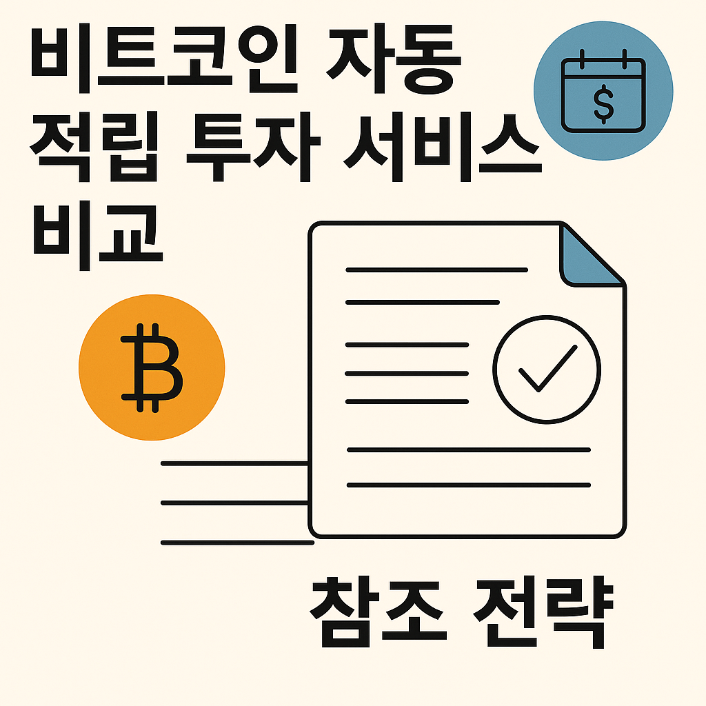 비트코인 자동 적립 투자 서비스 비교