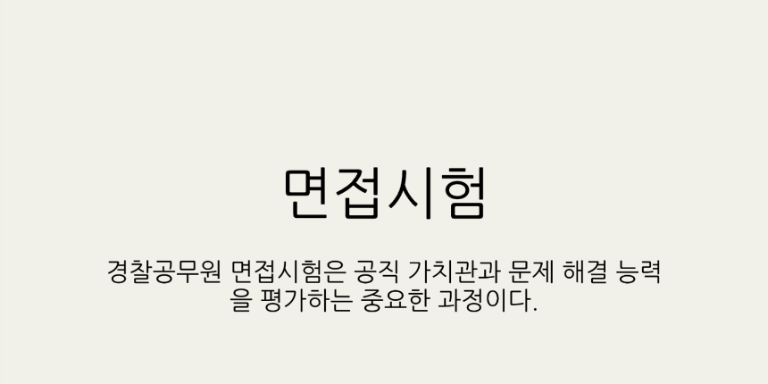 2025년 경찰공무원 시험일정 총정리 - 필기, 체력, 면접까지 완벽 대비