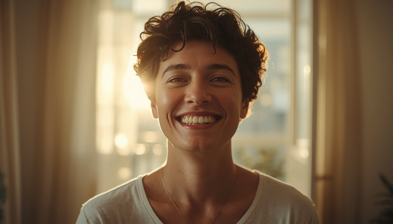 곰팡이 없이 쾌적하게 관리된 깨끗한 방에 흡족해하는 모습