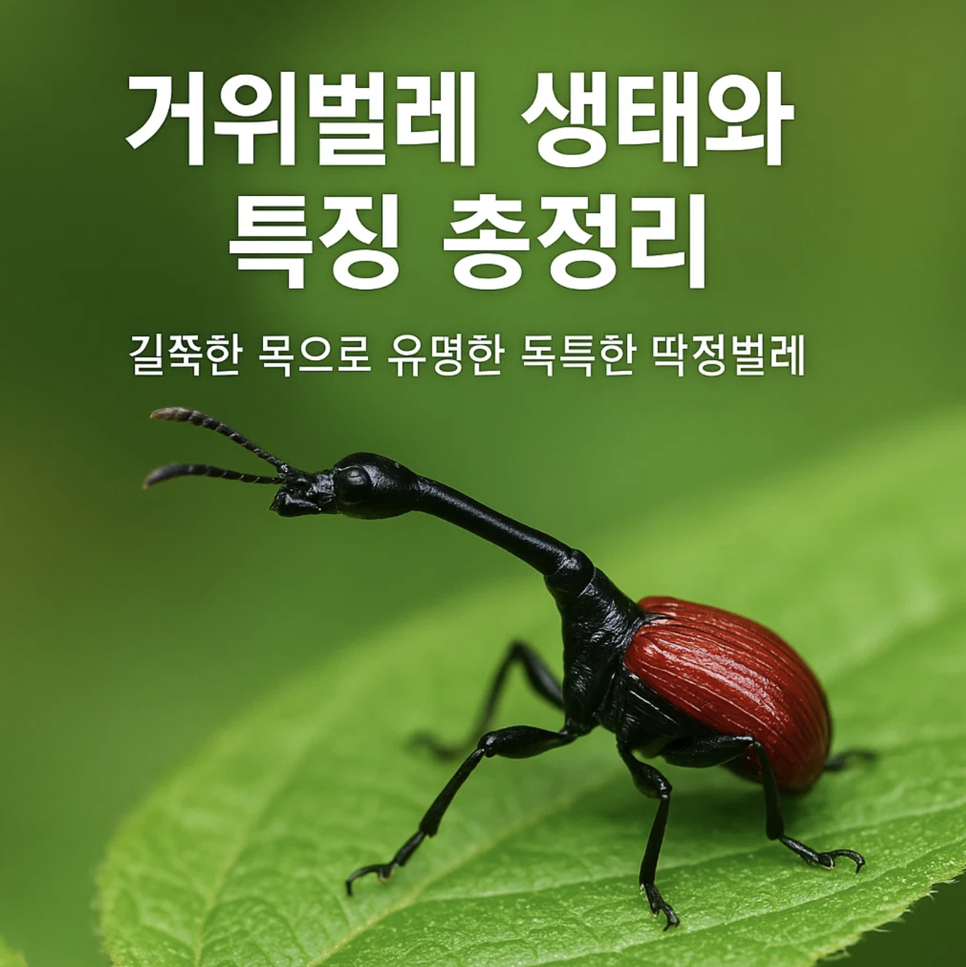 거위벌레 생태와 특징 총정리, 길쭉한 목으로 유명한 독특한 딱정벌레