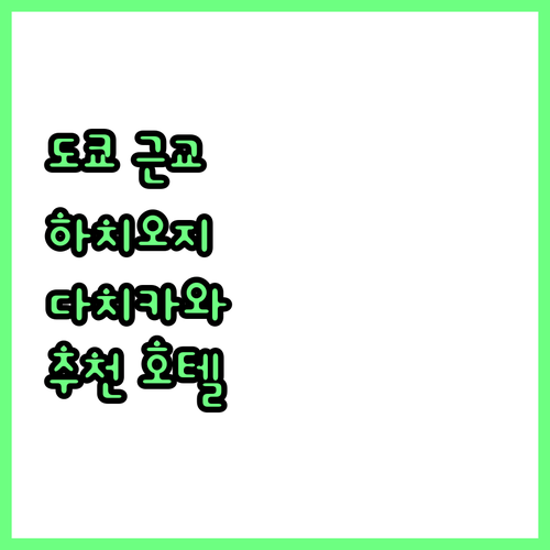 도쿄 근교 여행 하치오지 다치카와 추
