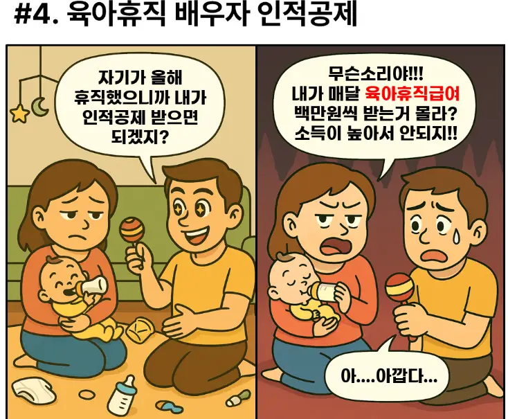 연말정산 육아휴직 배우자 인적공제