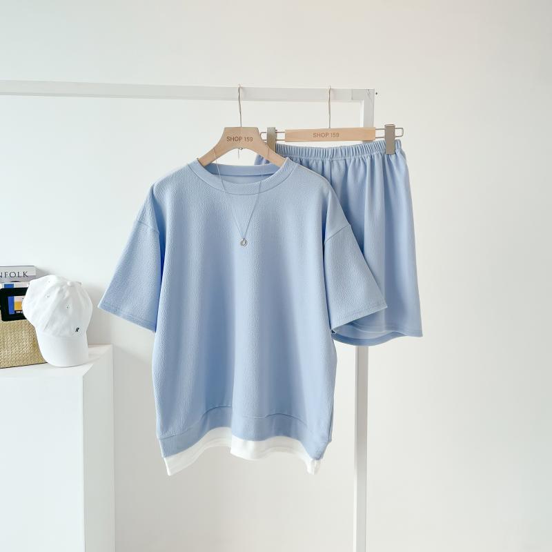 도레미 레이어드 반팔 반바지 트레이닝세트 4c