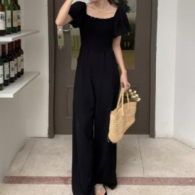 바보사랑 여성 여름 데일리 스모크밴딩 점프수트 원피스