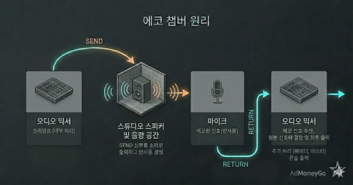 에코 챔버 원리 센드 리턴 병렬 연결 도식