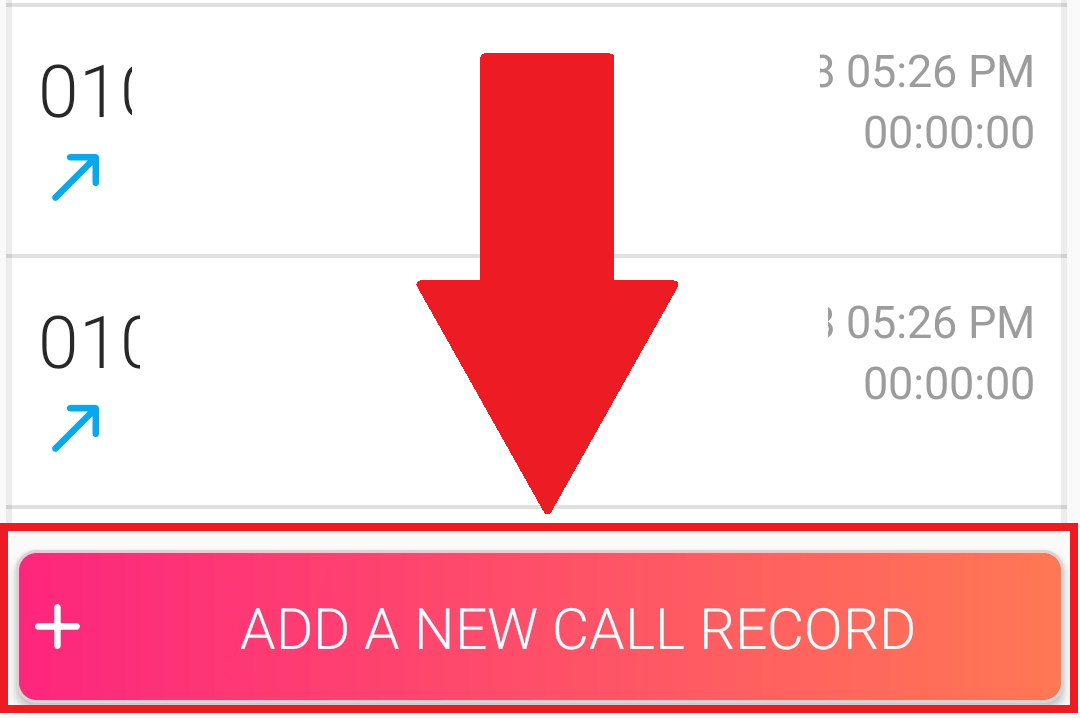 ADD A NEW CALL RECORD