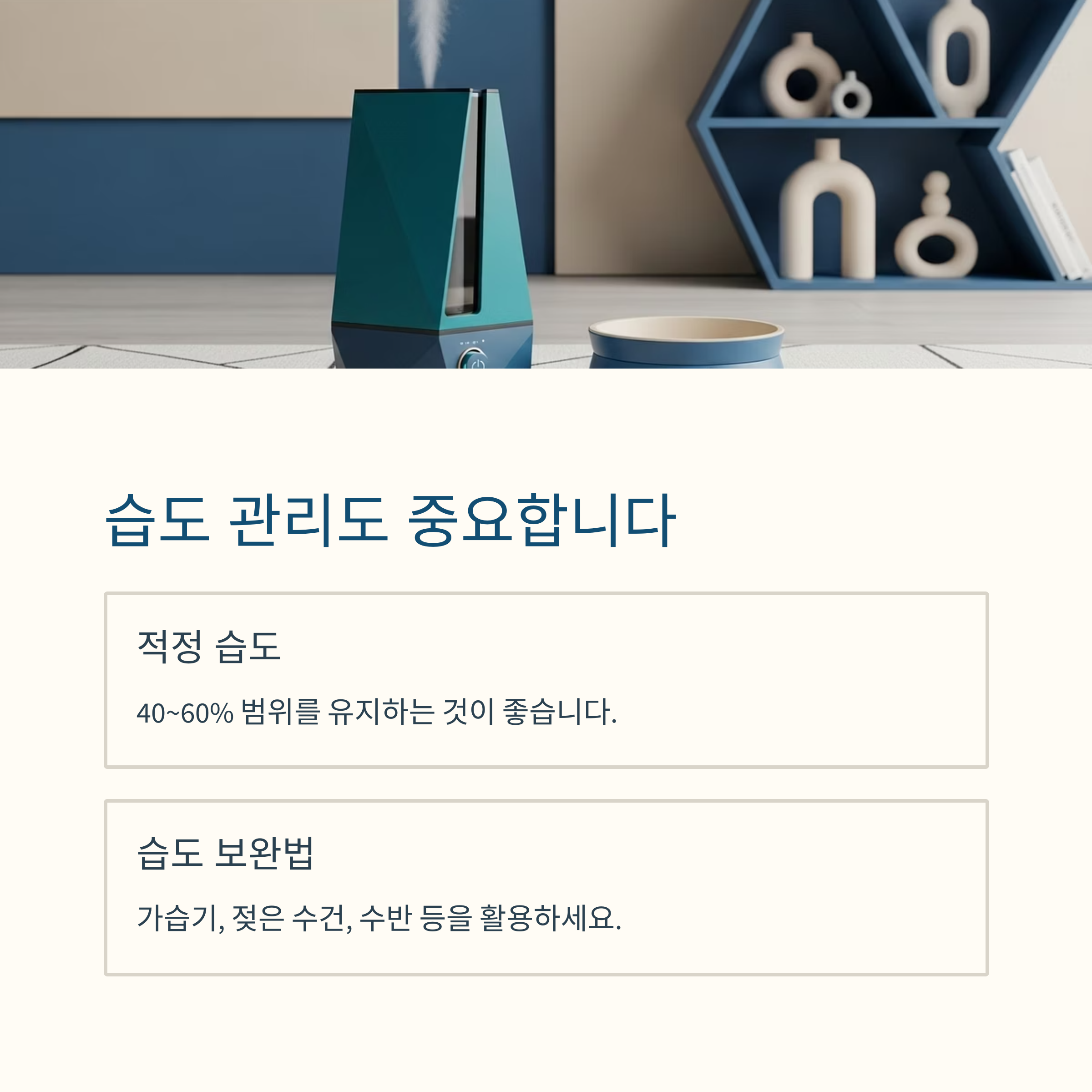 습도 관리도 중요합니다