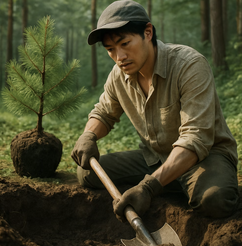 나무의 미래를 위한 구덩이 파기