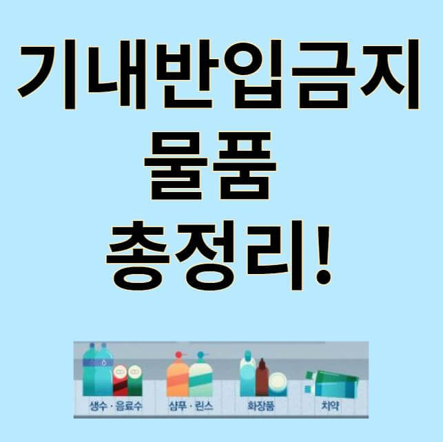 기내반입금지물품 총정리 썸네일