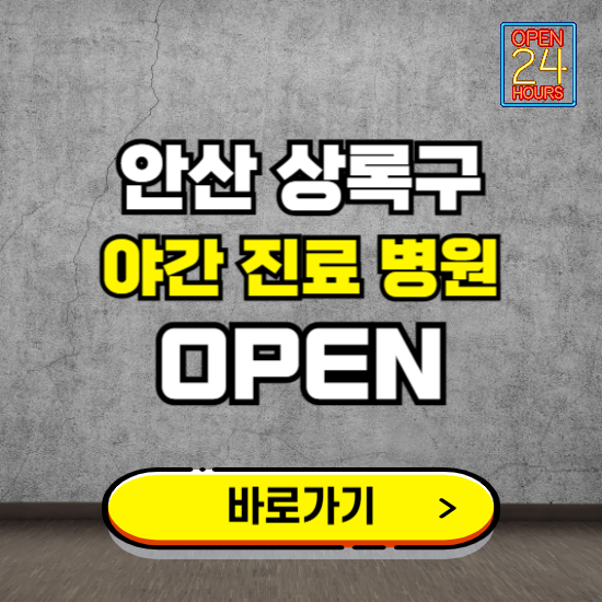 안산시 상록구 야간진료 병원 찾기 ❘ 24시 심야 밤 늦게 여는 병원