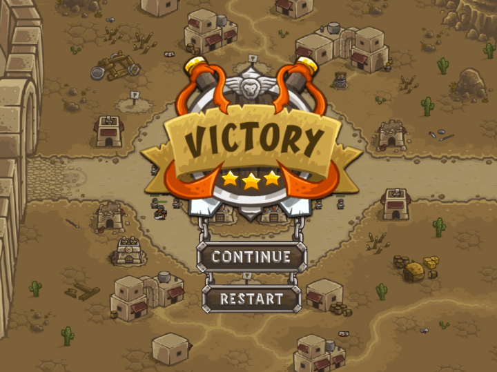 킹덤러쉬-프론티어-플래시게임-종료-화면