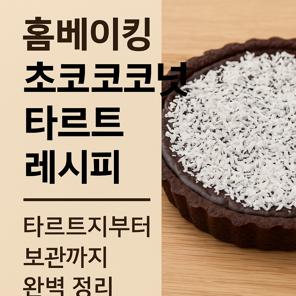 초코 코코넛 타르트 레시피