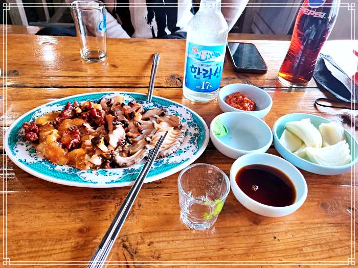 제주, 제주공항 맛집 성게 미역국, 전복물회, 회국수