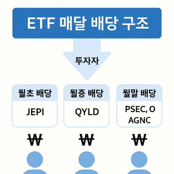 2025년 미국 ETF로 매달 배당 구조