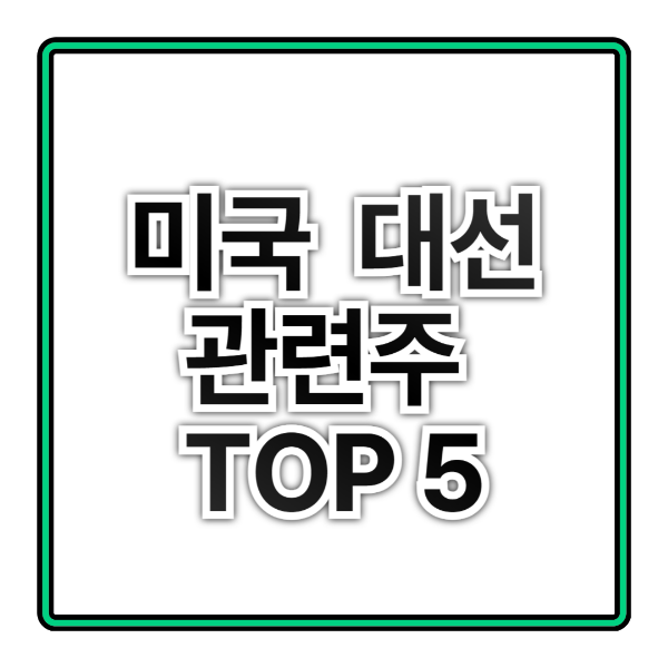 미국 대선관련주 top 5 분석