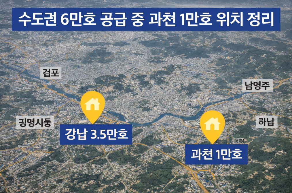 과천 1만호 포함 수도권 6만호 공급 위치 총정리