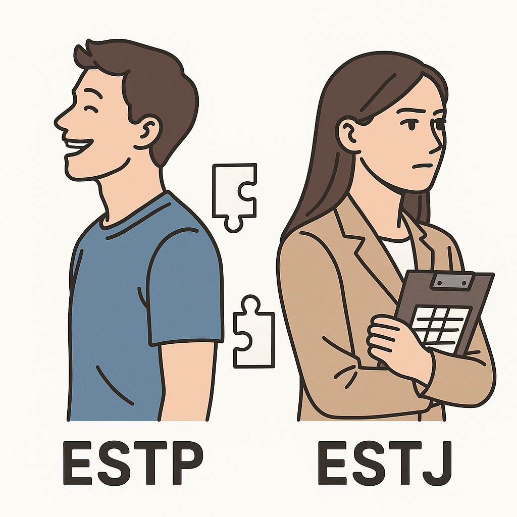 ESTP 남자 vs ESTJ 여자: 왜 잘 맞다가도 싸우게 될까?
