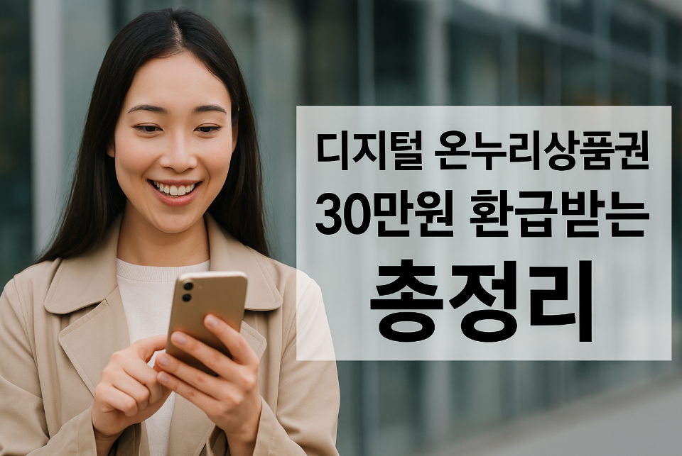 디지털 온누리상품권 30만원 환급받는 법 총정리