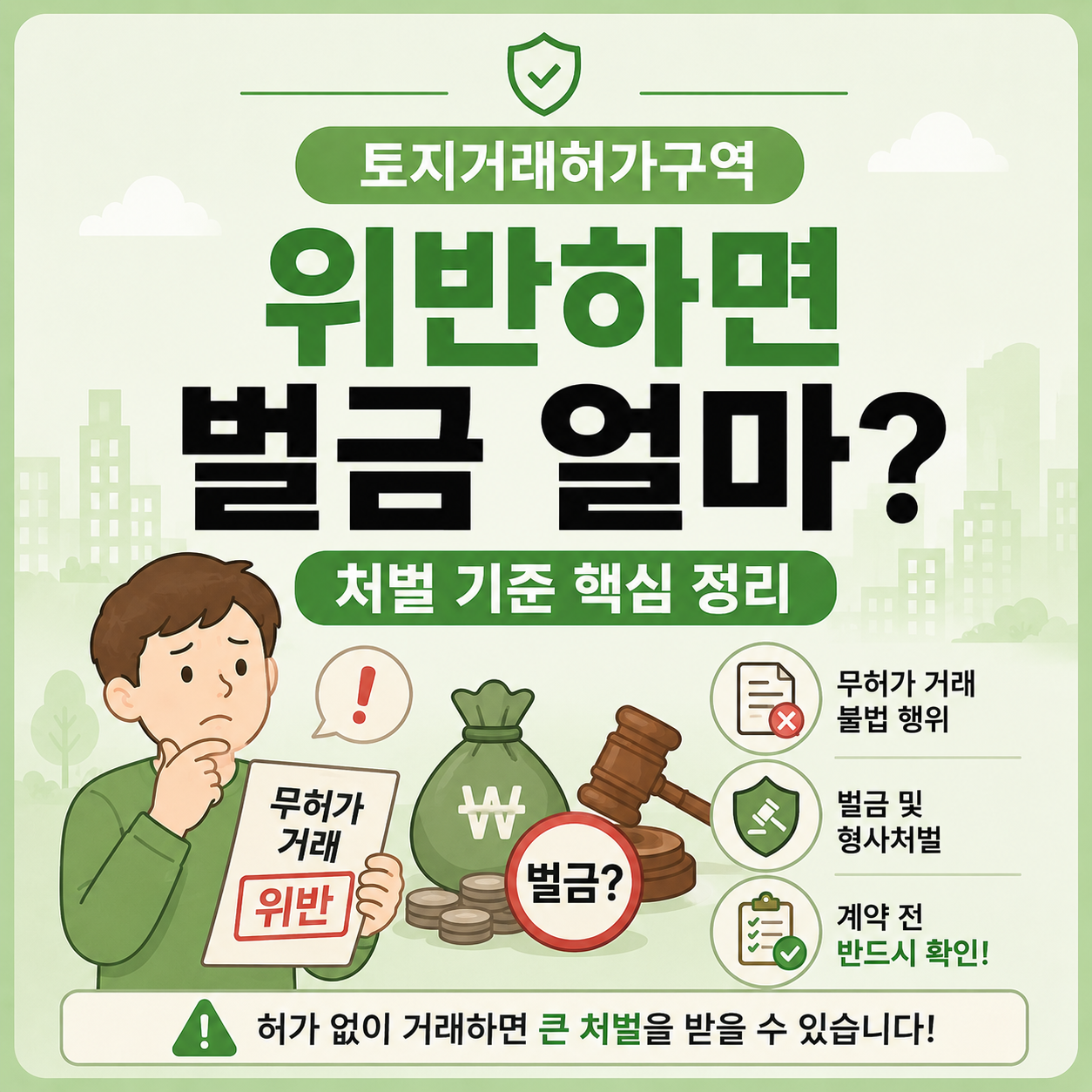 토지거래허가구역 위반 시 벌금과 처벌 기준 안내