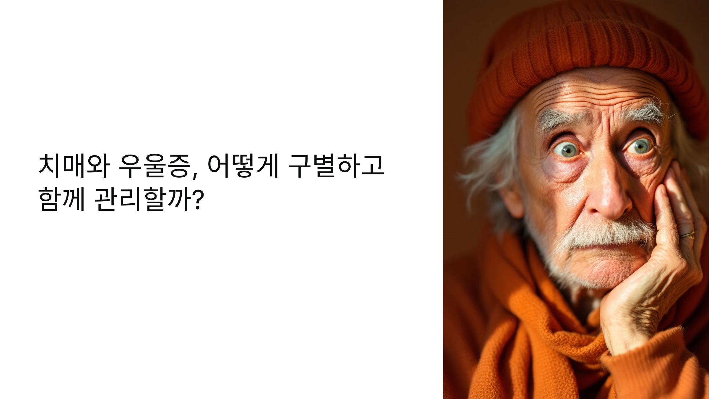 턱을 괴고 있는 할아버지