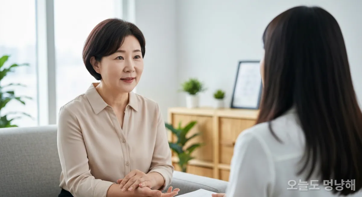 펫로스 증후군으로 심리 상담을 받는 한국 여성