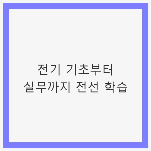 전선의 기초 개념 이해하기