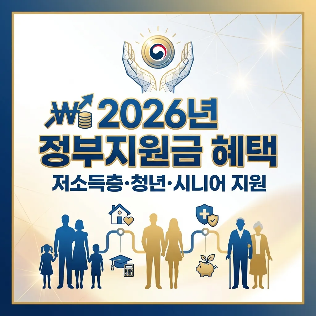 2026년 정부지원금 혜택 정리｜저소득층&middot;청년&middot;시니어 지원 총망라