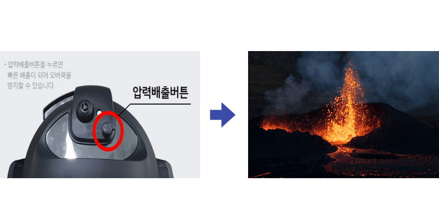인스턴트팟 압력배출 버튼 사진