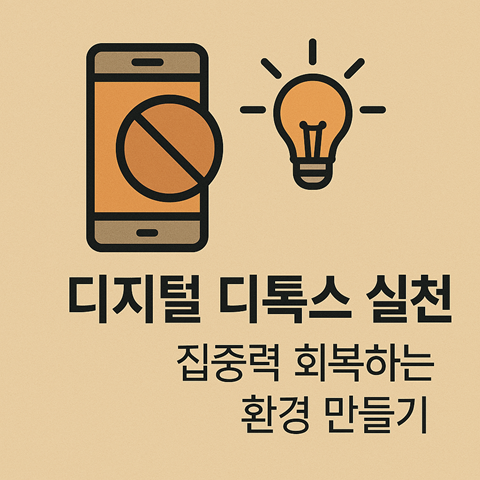 디지털 디톡스 실천법 – 집중력 회복하는 환경 만들기