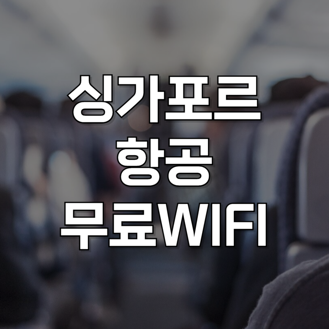 싱가포르항공 탑승 전 필독: 기내 와이파이 무료 이용 방법 총정리