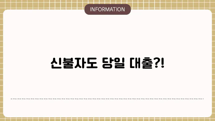 신불자 사업자대출 상품 표
