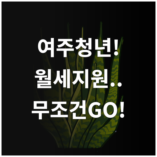 여주시 청년 주거 안정 월세 지원 사..