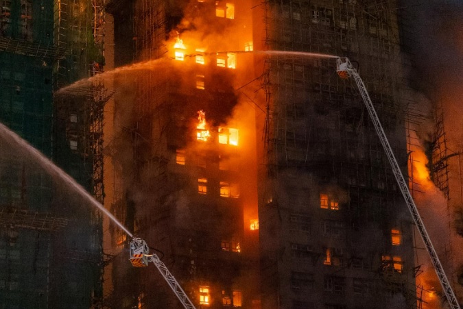 홍콩 아파트 화재 원인