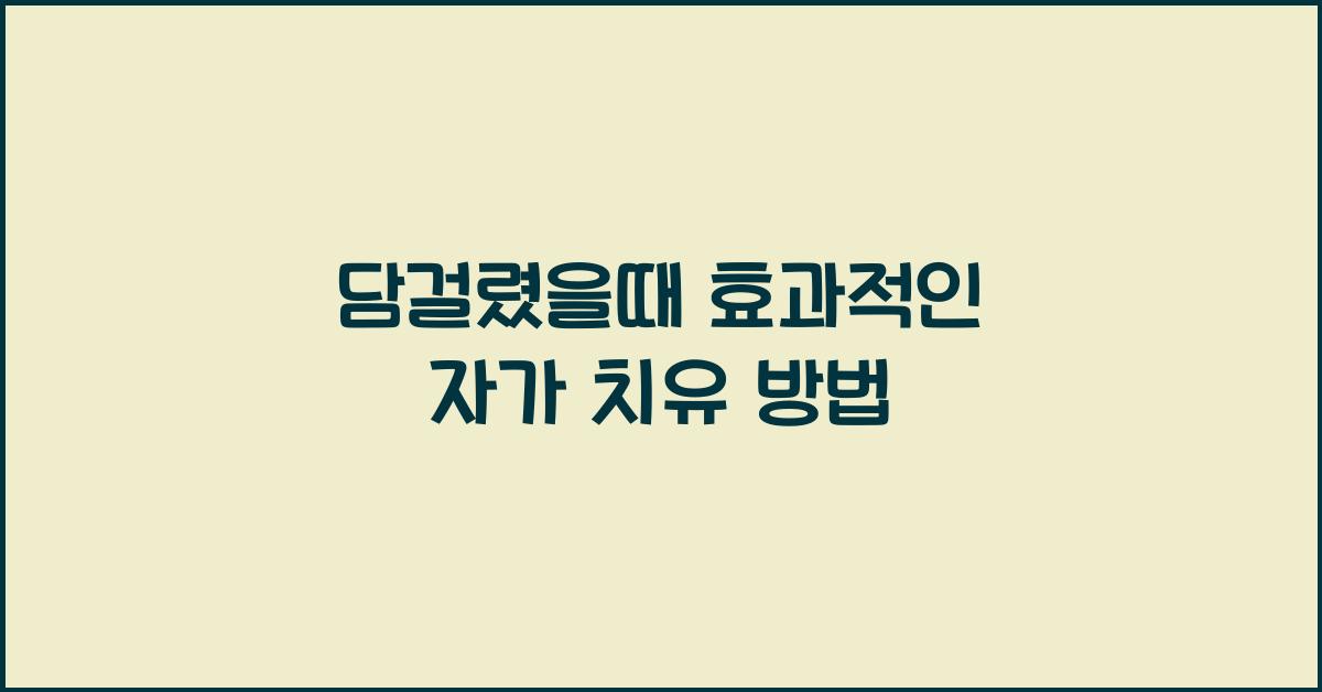 담걸렸을때
