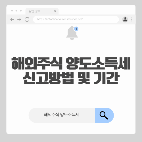 해외주식 양도소득세 신고방법 및 기간