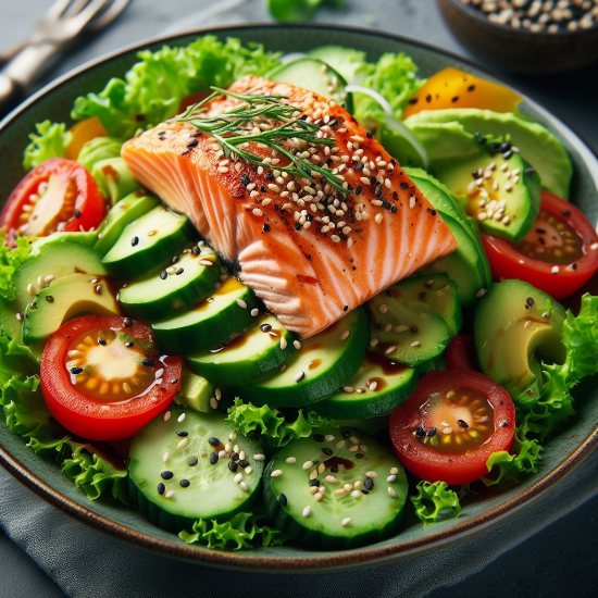 연어-샐러드