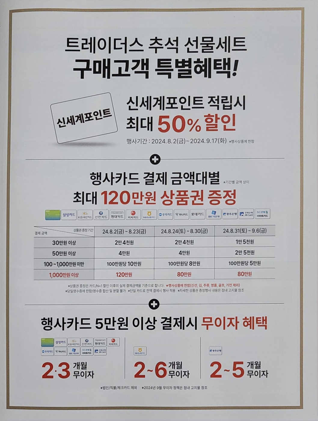 트레이더스 추석 선물세트 혜택