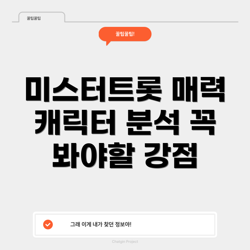 미스터트롯 인기 캐릭터