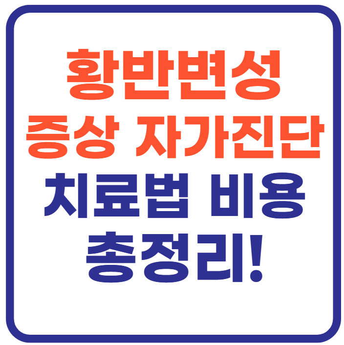황반변성 증상 및 자가진단
