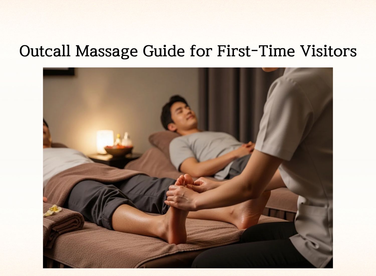 Outcall massage guide for first-time visitors receiving foot care