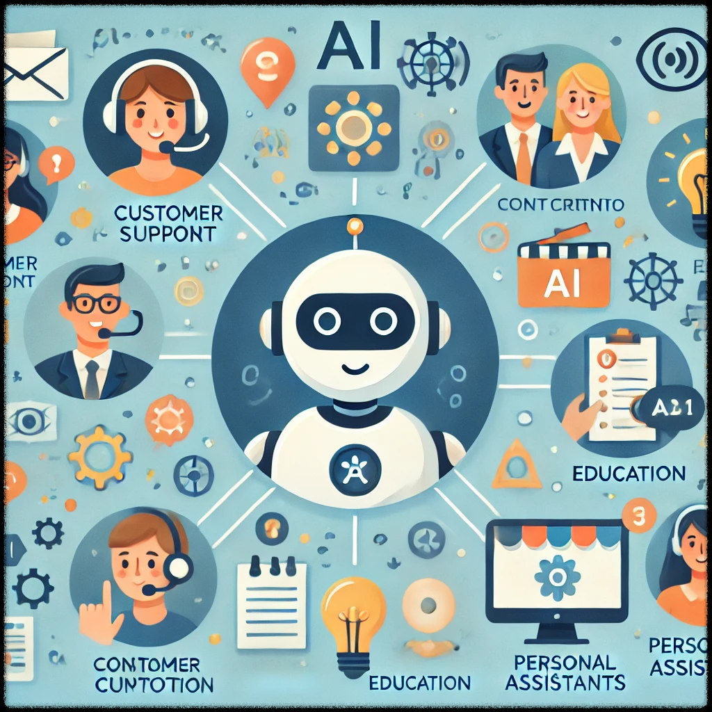 AI 챗봇의 활용 사례를 나타낸 이미지