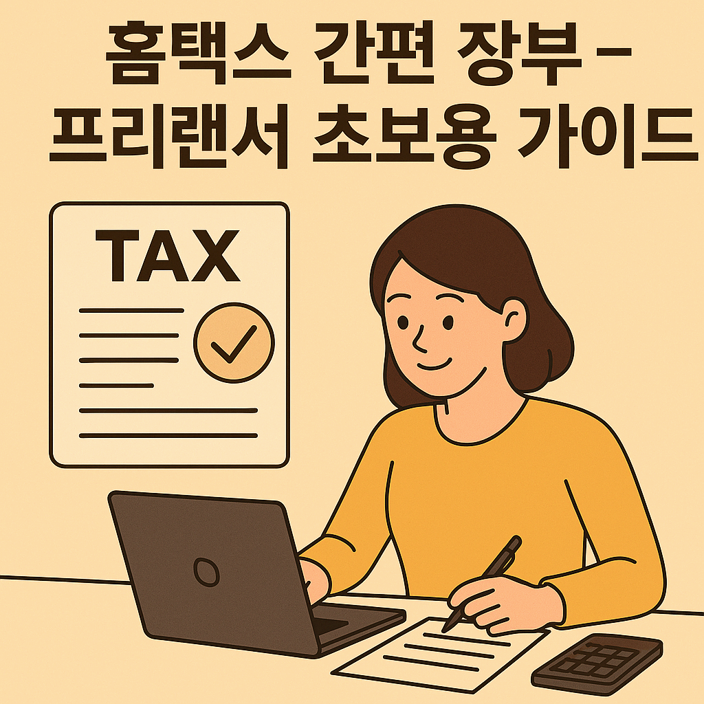 홈택스 간편 장부 &ndash; 프리랜서 초보용 가이드