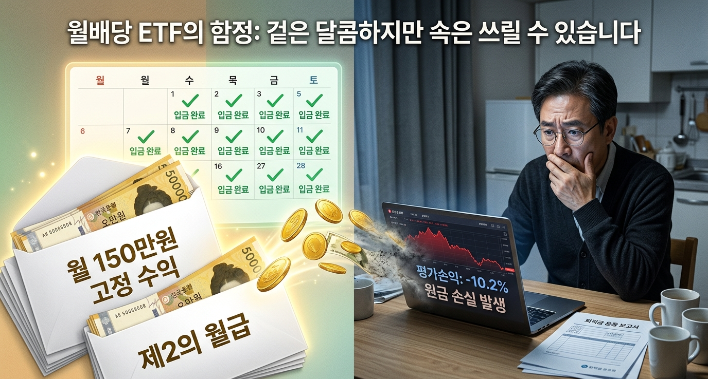 &ldquo;월 150만원 따박따박?&rdquo; 믿었다가 퇴직금 10% 날린 월배당 ETF의 함정
