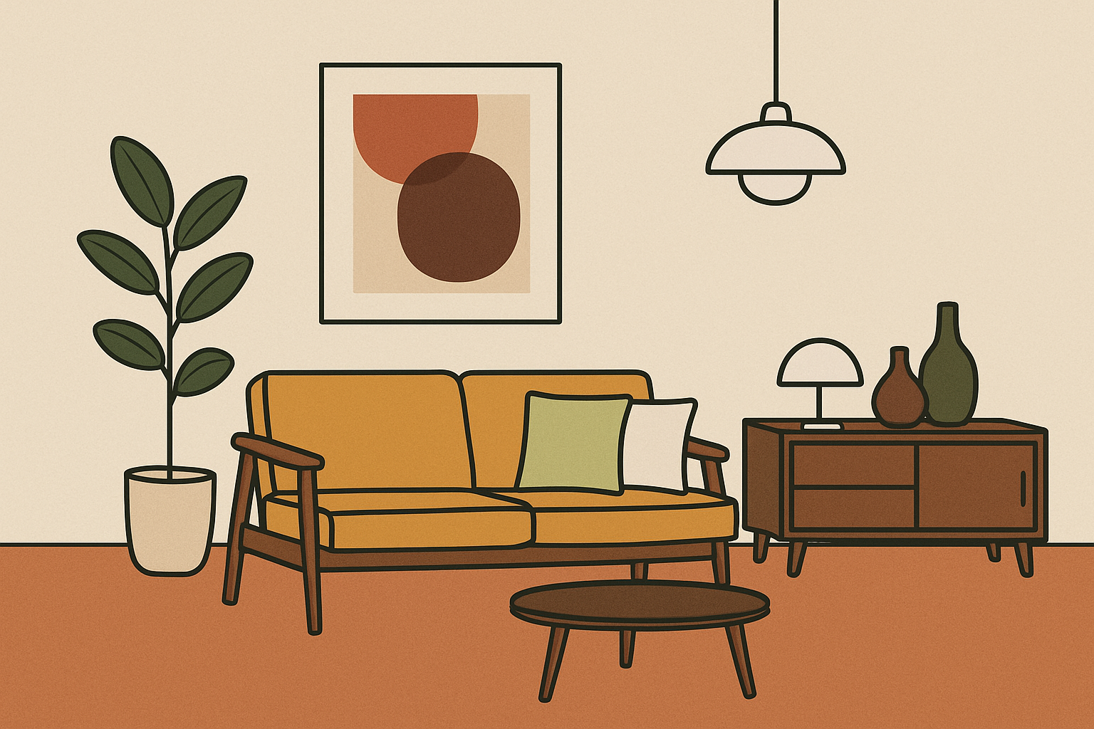 미드센츄리 모던 미니멀리즘 사진