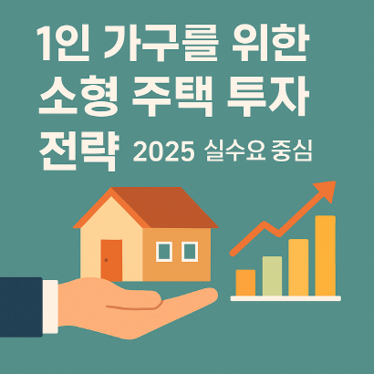 1인 가구를 위한 소형 주택 투자 전략 : 2025년 실수요 중심 시장 분석