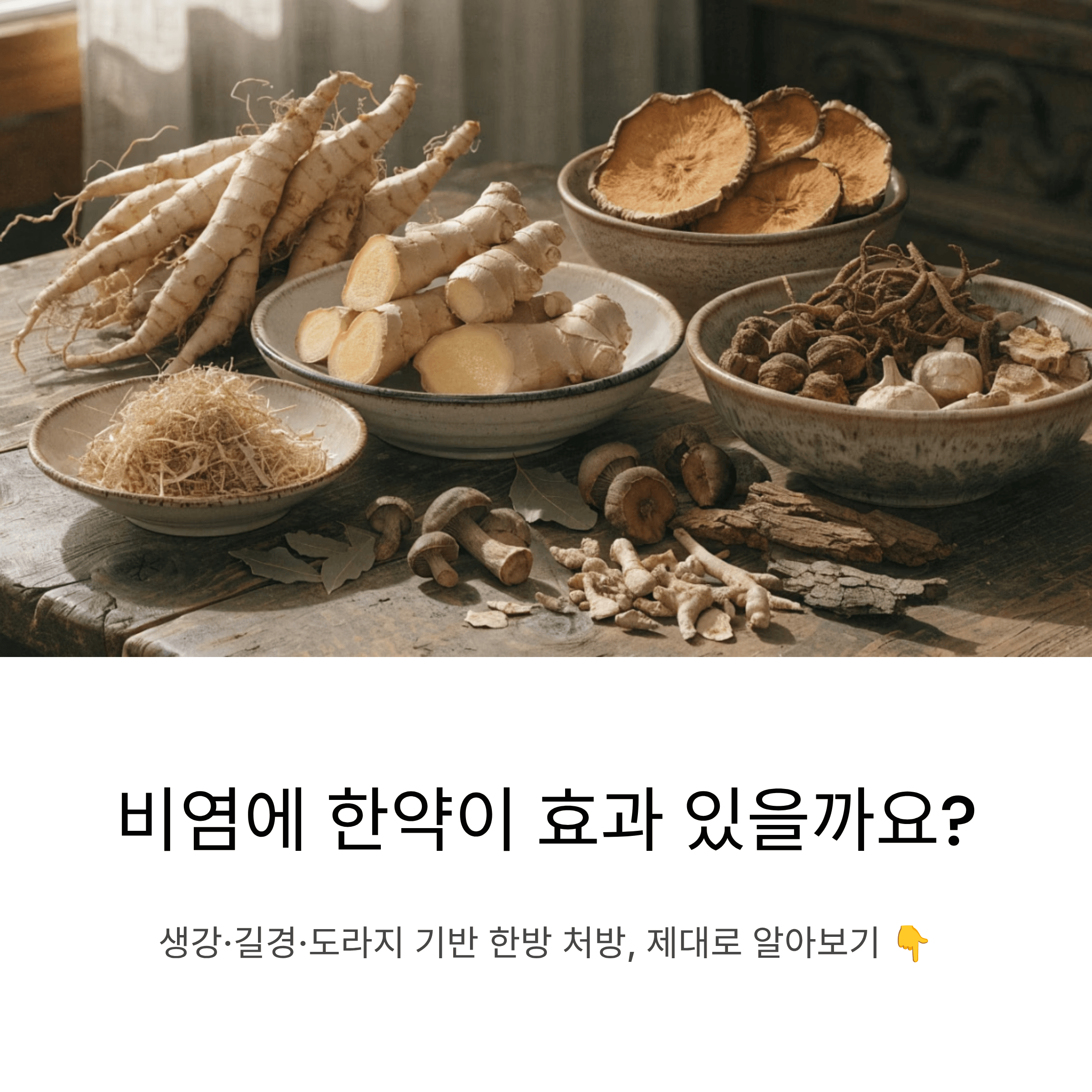 비염 한약 치료, 생강&middot;길경&middot;도라지 처방의 특징과 활용 정보 총정리