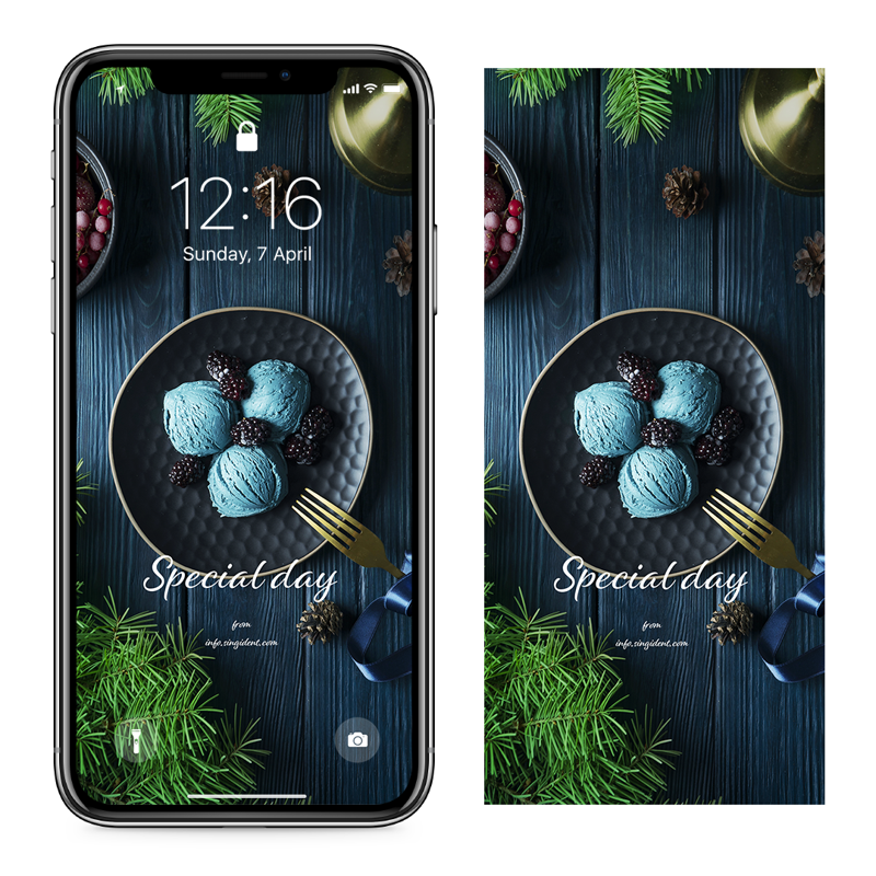 11 블랙베리와 아이스크림 C - Special day 아이폰겨울배경화면